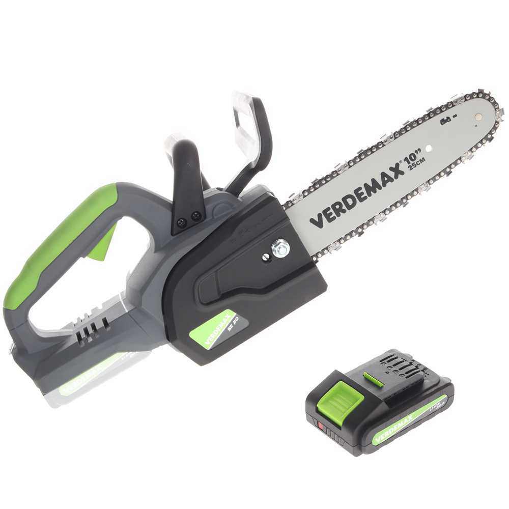 akku kettensäge verdemax se20 20v 2ah schwert 25 cm