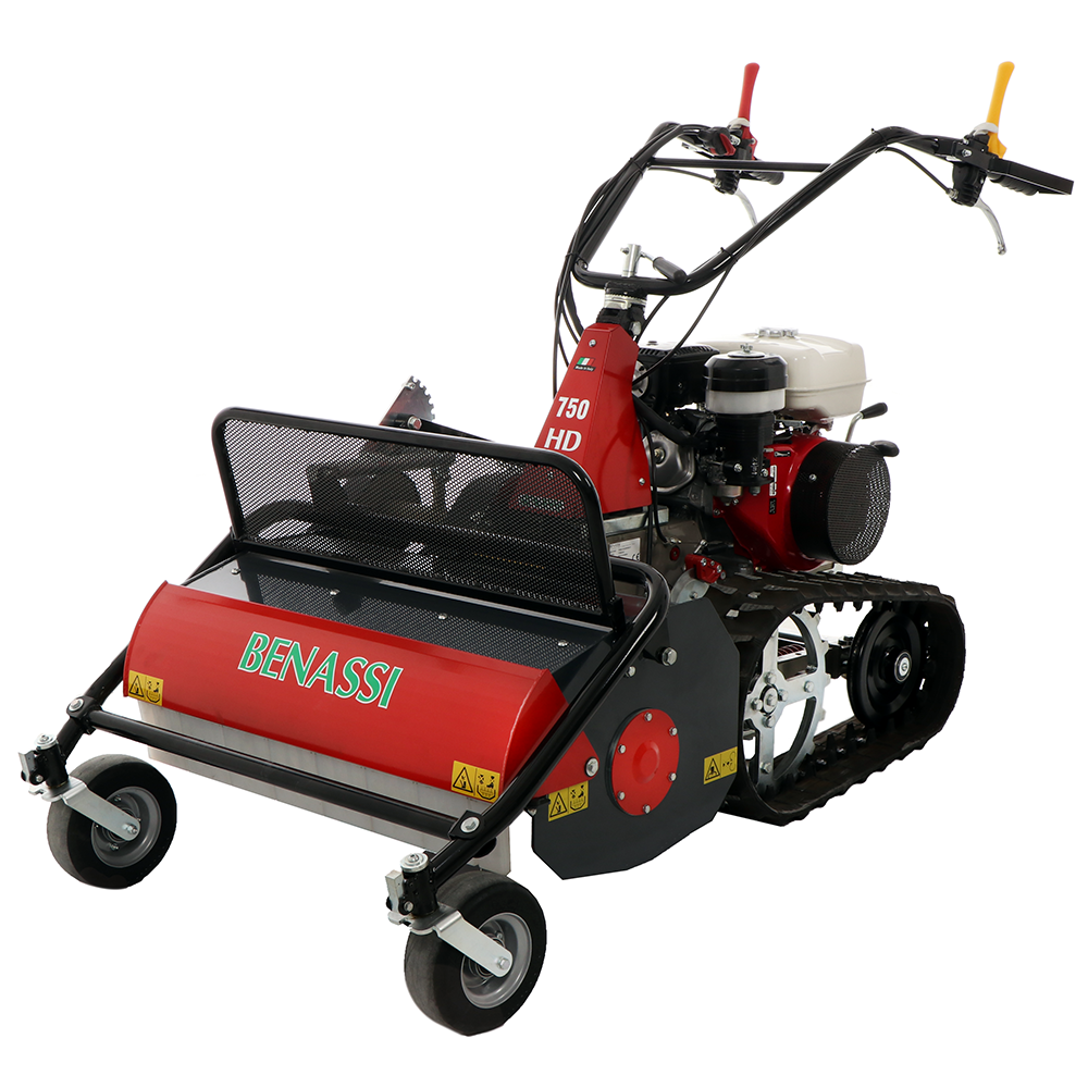 benassi t750 shd hochgrasmäher mit hammerwerk mit raupenantrieb honda motor gx270