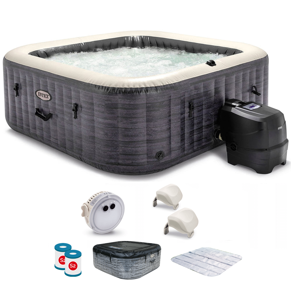 intex square greystone deluxe 28452np whirlpool spa