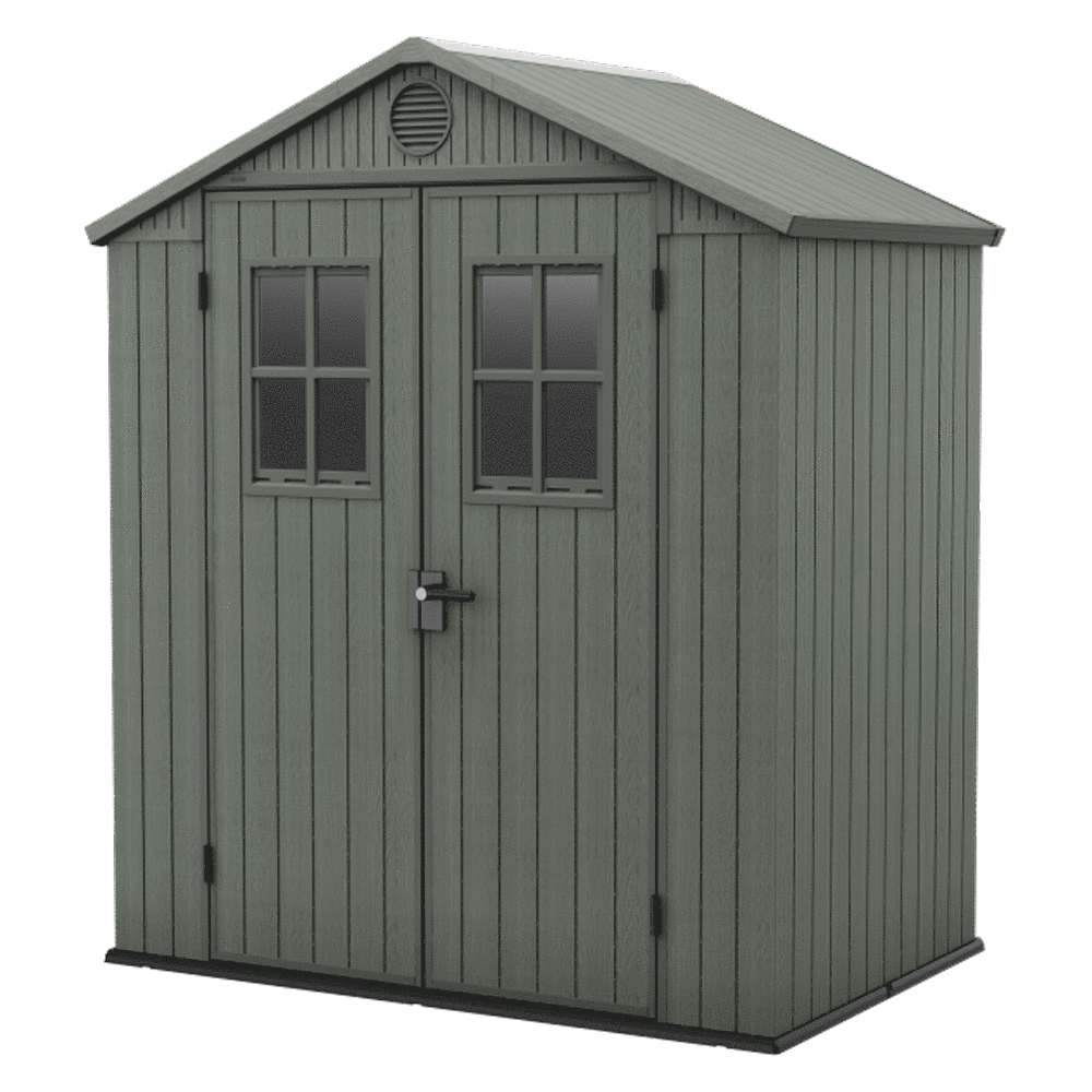 keter darwin grün gartenhaus mit frontfenstern 190x122x221 cm
