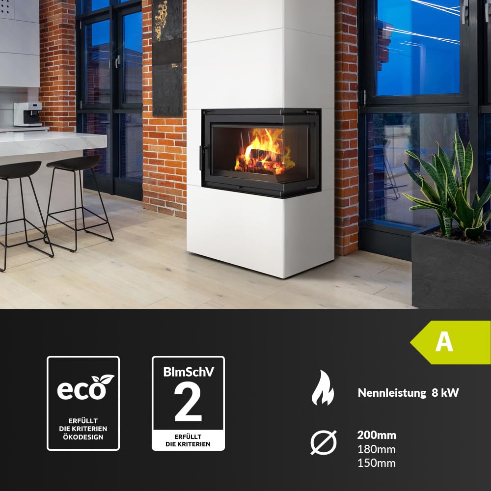 Kratki Home Simple Box Kamin-Ofen Stahl-Verkleidung weiß 2-Seitig Türanschlag rechts Fertig-Bausatz 8kw Bauart 2 200mm Agbasstutzen-Durchmesser BImSchV 2 Kratki Home Simple Box Kamin-Ofen Stahl-Verkleidung weiß 2-Seitig Türanschlag rechts Fertig-Bausatz 8kw Bauart 2 200mm Agbasstutzen-Durchmesser BImSchV 2