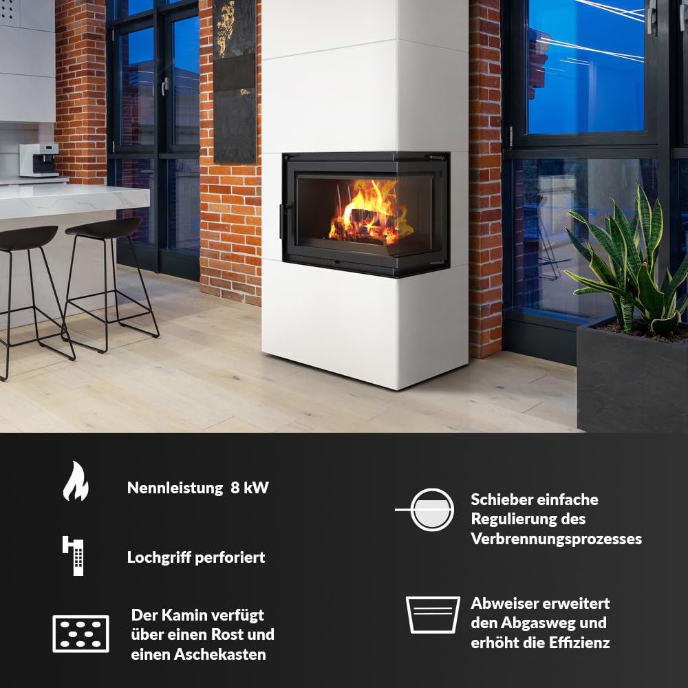 Kratki Home Simple Box Kamin-Ofen Stahl-Verkleidung weiß 2-Seitig Türanschlag rechts Fertig-Bausatz 8kw Bauart 2 200mm Agbasstutzen-Durchmesser BImSchV 2 Kratki Home Simple Box Kamin-Ofen Stahl-Verkleidung weiß 2-Seitig Türanschlag rechts Fertig-Bausatz 8kw Bauart 2 200mm Agbasstutzen-Durchmesser BImSchV 2