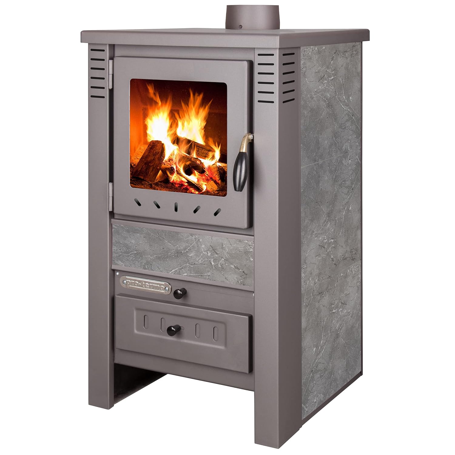 ProTermo Nova G Anthrazit Kaminofen mit Schamottsteinen - 7