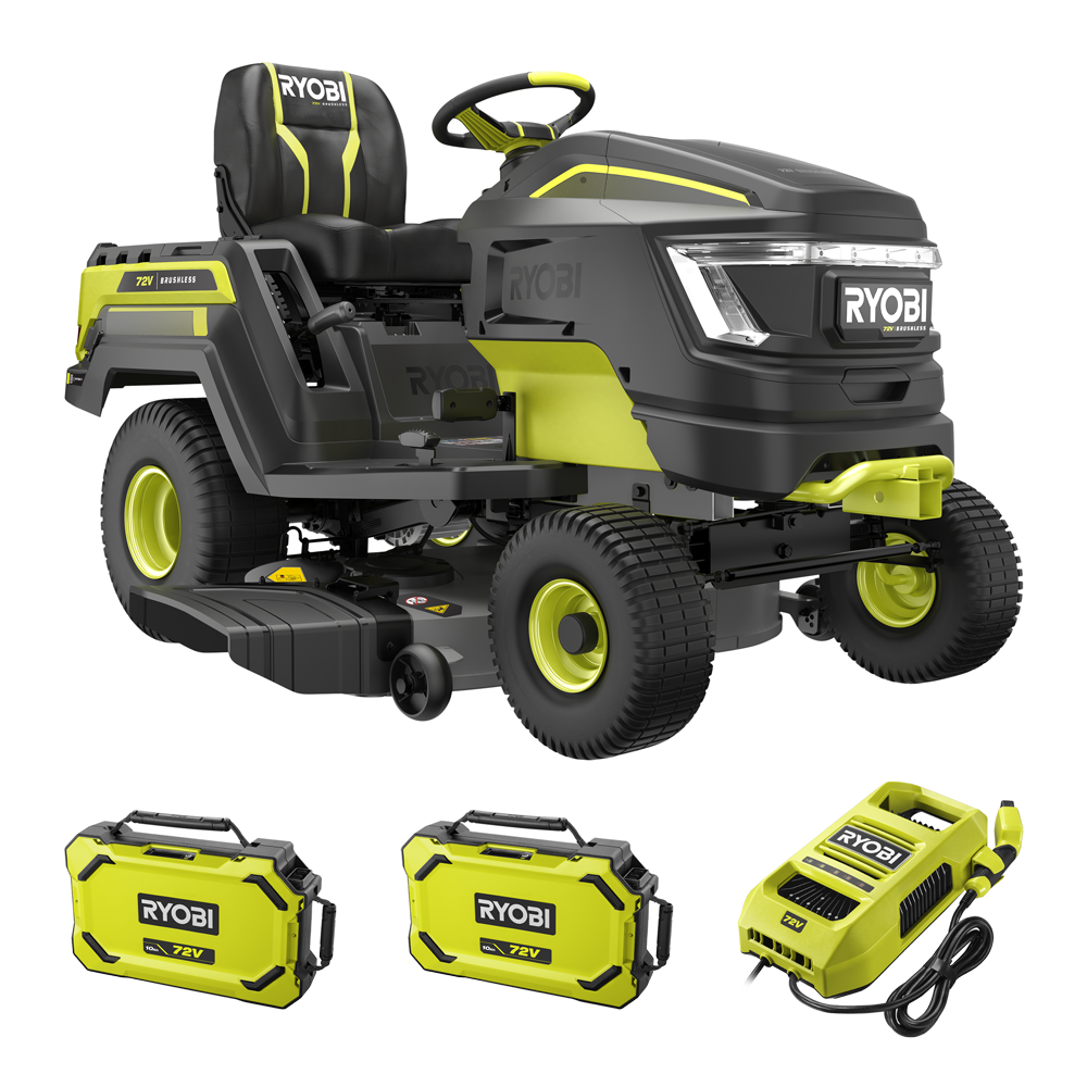 ryobi ry72tmx107 210 akku rasentraktor 72v / 2x10ah