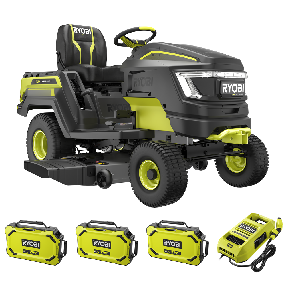 ryobi ry72tmx117 310 akku rasentraktor 72v / 3x10ah